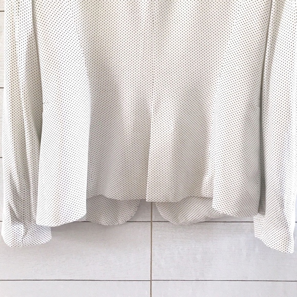 Zara White Black Polka Dot Boyfriend Blazer - Picture 8 of 8